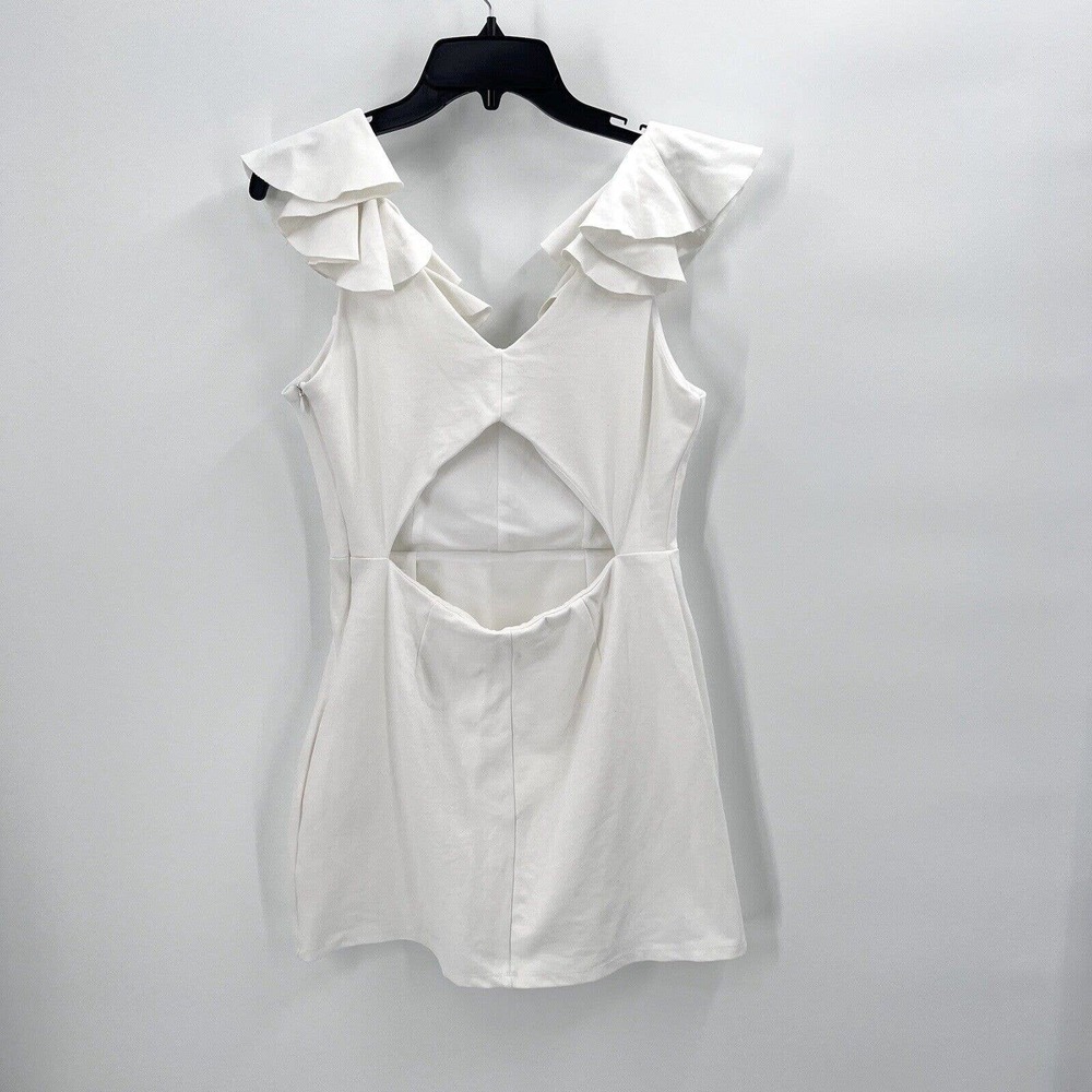 EXPRESS Ruffled Cut Out Back Mini Dress - Picture 5 of 8